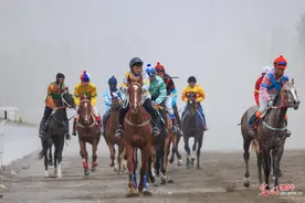 新疆博湖县“博斯腾杯”春季赛马火热开赛图片