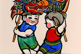 版画刻印多彩祝福图片