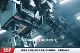 A股异动丨机器人概念股继续大涨 捷昌驱动、龙溪股份3连板视频封面
