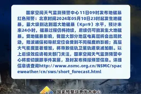 国家空间天气监测预警中心发布地磁暴红色预警图片