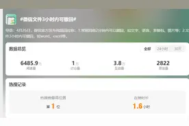 热搜第一！微信文件3小时内可撤回，官方回应图片