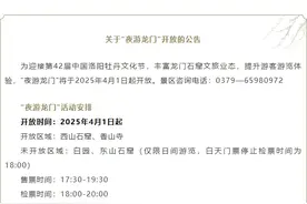 洛阳龙门石窟最新公告：夜游龙门4月1日起开放！图片