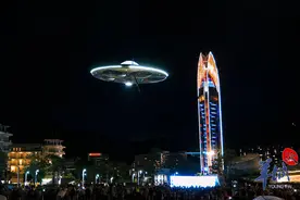 形似UFO！载人飞碟eVTOL现身深圳大梅沙图片