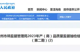 青海省海南州市场监督管理局2023年产（商）品质量监督抽查检验结果公示（第二期）图片