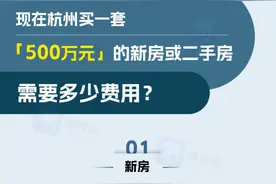 现在杭州买一套500万元的房子，需要多少费用？图片