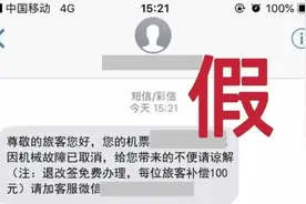 收到航班取消短信，假期出行谨防“退改签”骗局 | 新京报快评图片