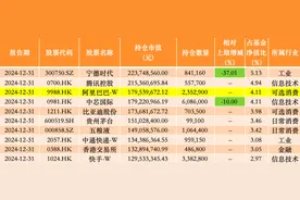 银华基金李晓星去年四季度大幅减仓宁德时代，新进阿里、云铝股份、中海油图片