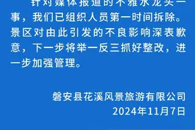 浙江一景区就“不雅水龙头一事”致歉：已组织人员第一时间拆除图片