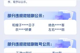 存在内容低俗，价值导向偏差等问题，快手发布违规微短剧专项治理公告图片