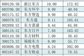 “玄学炒股”又现，34只带“东方”的个股中33只收红，10只涨停图片