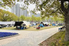 公园里到处都是引争议，年轻人喜欢的露营套装还能搭吗？上海最新确认：全市层面暂不考虑禁止！图片