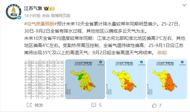 38℃！雷雨、大雨将抵江苏，降温也有盼头了