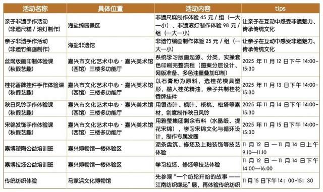 嘉兴秋冬去哪玩？170+活动来了！