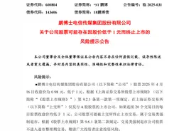 鹏博士股票面临退市风险：股价跌破1元，审计问题叠加业绩巨亏图片