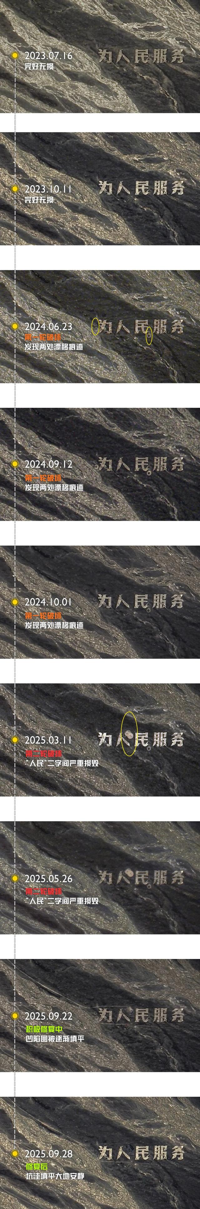 长光卫星公号刊文，披露博主修复戈壁滩“为人民服务”标语历程