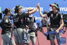 射箭世界杯上海站：女子复合弓团体赛赛况图片