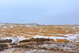 千城胜景｜内蒙古达拉特旗：雪后大漠风光美图片