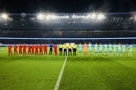 现场图集：亚运会男足小组赛中国队取得两连胜 提前晋级淘汰赛图片