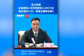 前三季度海南居民人均可支配收入同比增长7.4% 增速排名全国第三图片