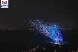 创世界纪录！深圳万架无人机震撼夜空图片