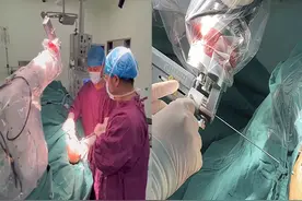 湘雅三医院完成全国首例国产新型双靶点STN+8触点脑起搏器植入术图片