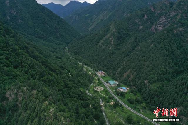 航拍青海互助北山国家森林公园夏日美景