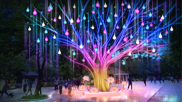 多巴胺灯海点亮越秀！来广州过个最炫彩的新年