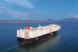 比亚迪第二艘滚装船“BYD CHANGZHOU”成功启航，加速海外市场拓展图片