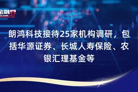 朗鸿科技接待25家机构调研，包括华源证券、长城人寿保险、农银汇理基金等视频封面