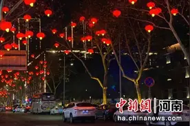 万盏彩灯“绽放” 郑州街头年味浓图片