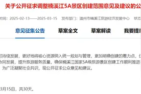 温州楠溪江景区将“缩小”一半？五A景区怎么创等你提意见图片