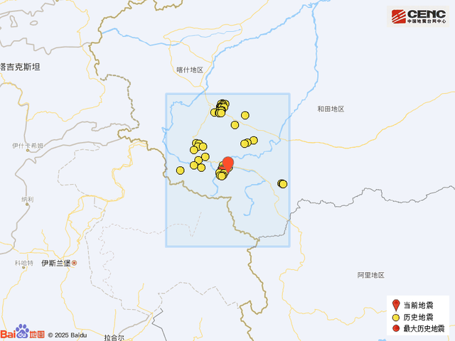 新疆和田地区皮山县发生4级地震