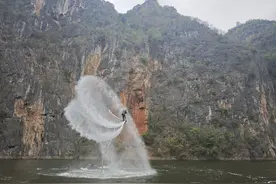 游在贵州拍一拍丨北盘江高家渡景区：迷人峡谷风光、趣味水上项目引客来图片
