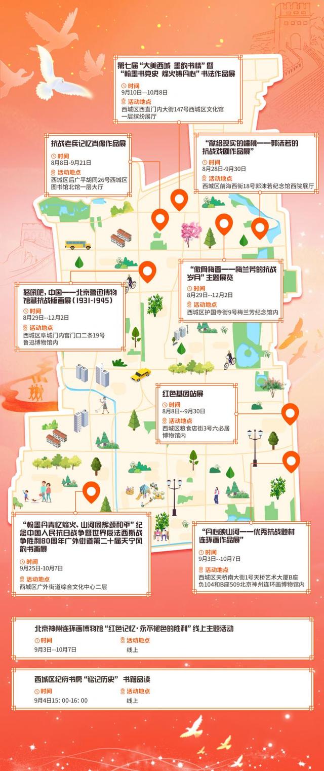 大美北京 | 西城区发布抗战主题文化活动地图 10场活动纪念抗战胜利80周年