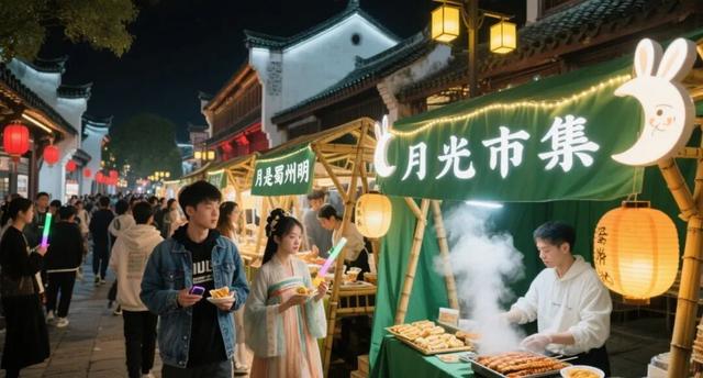 中秋国庆假期，崇州“月光市集”招募摊主啦！！！
