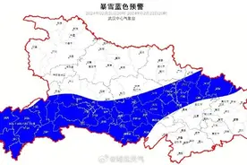 武汉刚刚发布暴雪蓝色预警、低温雨雪冰冻橙色预警：今晚大到暴雪图片