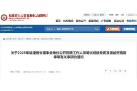 2025年福建省属事业单位公开招聘笔试成绩公布图片