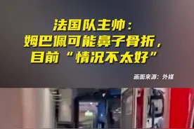 法国队主帅：姆巴佩可能鼻子骨折，目前“情况不太好”图片