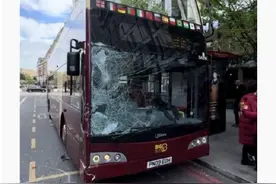 英媒：英国皇家骑兵队几匹马失控在伦敦市中心街头狂奔，有巴士玻璃被撞碎图片