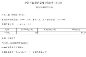 中国体育彩票12月23日开奖结果图片