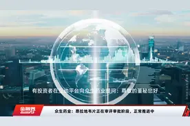 众生药业：昂拉地韦片正在审评审批阶段，正常推进中视频封面