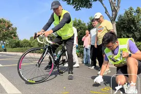 阜阳马拉松系列赛10000米赛道测量完成图片