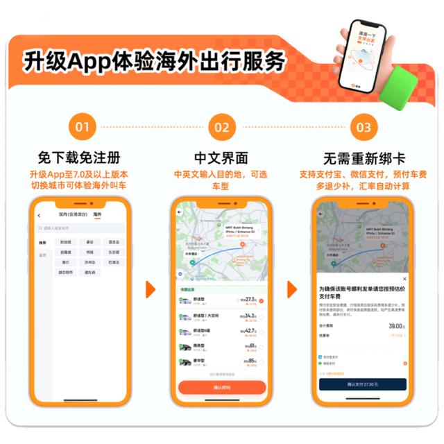 暑期跨境游就用滴滴App 畅游新马泰打车7折起