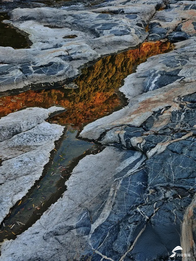 组图丨泰山彩石溪初冬 溪水与暖阳织就轻缓诗意