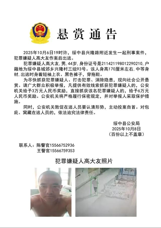 辽宁警方通报：高大友酒后伤人致死，已被抓获归案