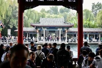 雨中赏泉！趵突泉30.32米高位喷涌，游客冒雨赴“泉约”