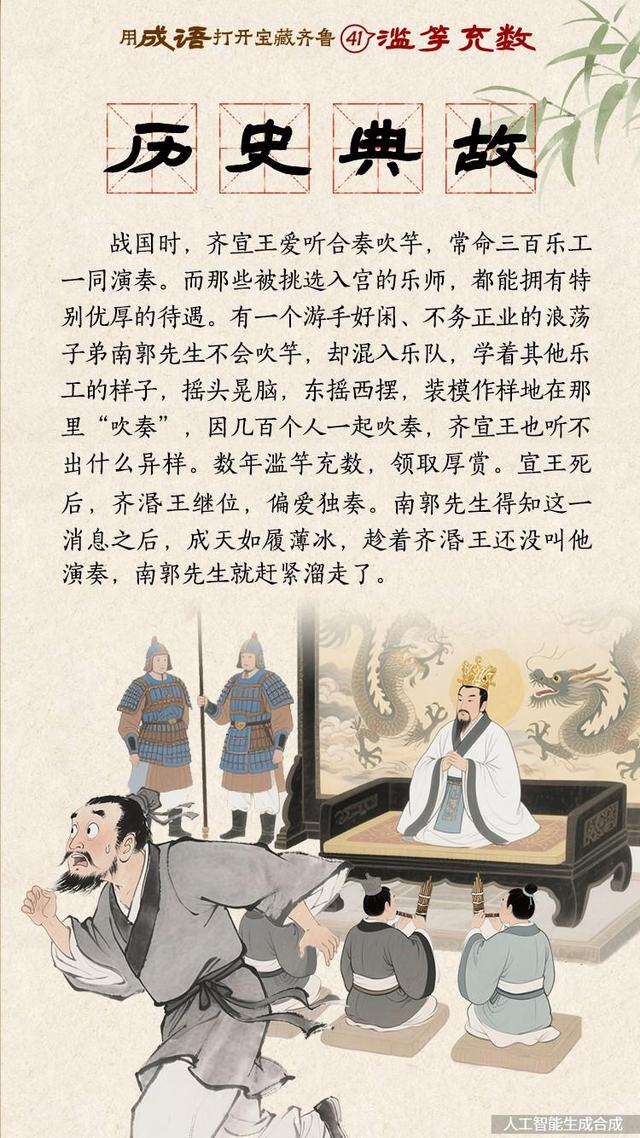 用成语打开宝藏齐鲁㊶丨滥竽充数