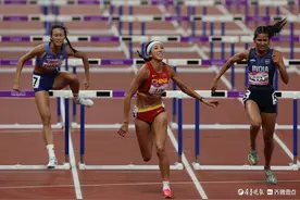 观潮｜杭州亚运会田径女子100米栏决赛，林雨薇夺金图片