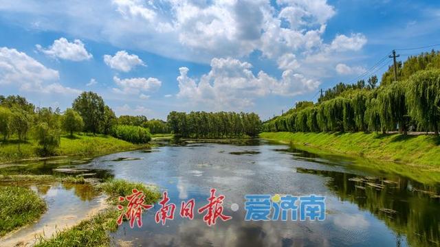 一年四季 泉在济南丨济南玉符河：水清岸绿，绘就生态新图景