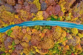 北马其顿马夫罗沃国家公园的秋景图片